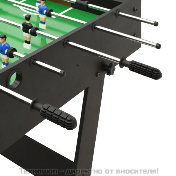 Сгъваема футболна маса, 121x61x80 см, черна