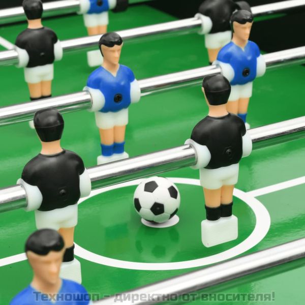 Сгъваема футболна маса, 121x61x80 см, черна