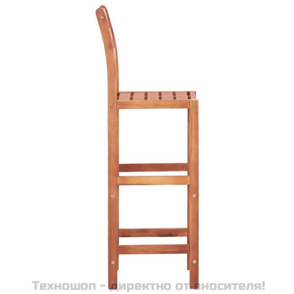 Бар столове, 2 бр, акациево дърво масив