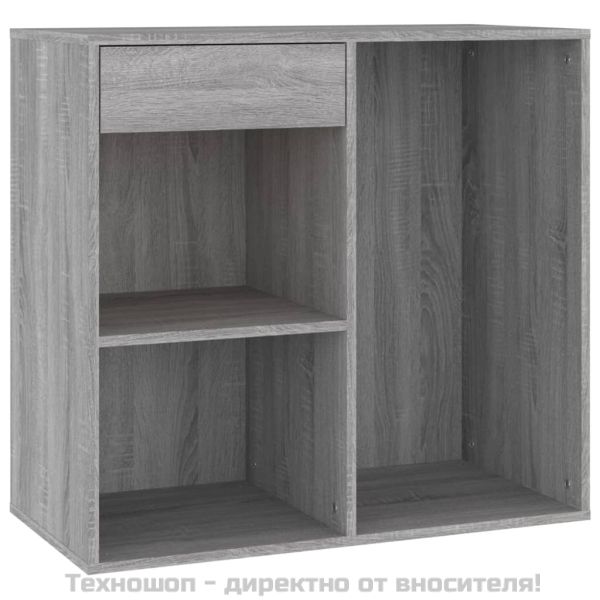 Козметичен шкаф, Сив сонома, 80x40x75 см, инженерно дърво