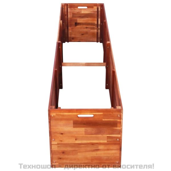 Градинска повдигната леха, акациево дърво, 200x50x50 см