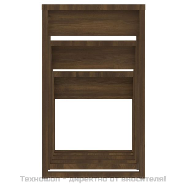 Стифиращи маси, 3 бр, кафяв дъб, инженерно дърво