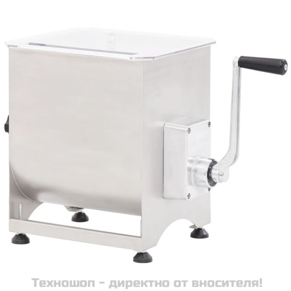 Миксер за месо с редуктор, сребрист, неръждаема стомана