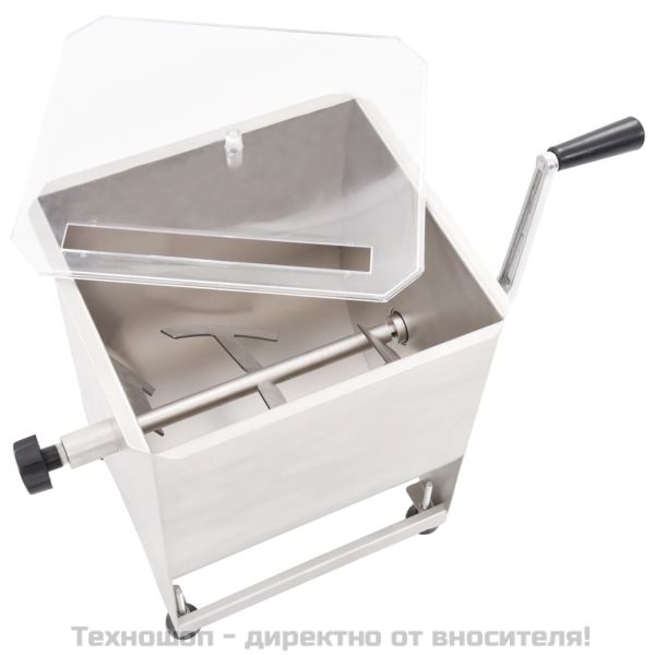 Миксер за месо с редуктор, сребрист, неръждаема стомана