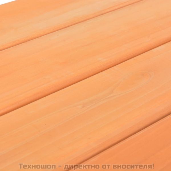 Детска маса за пикник с пейки, 89x79x50 см, ела масив