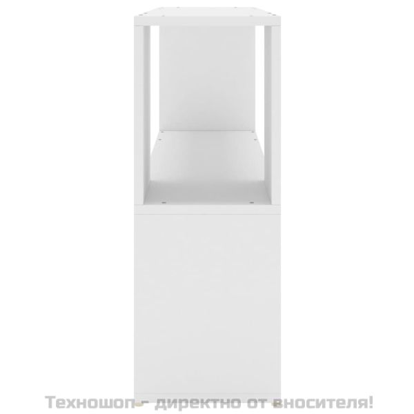 Библиотека, бяла, 100x24x63 см, инженерно дърво