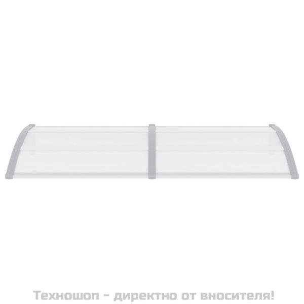 Навес за врата сив 200x100 см PC