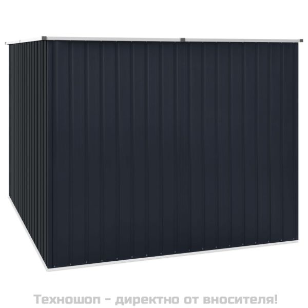 Градинска барака, антрацит, 195x198x159 см, поцинкована стомана