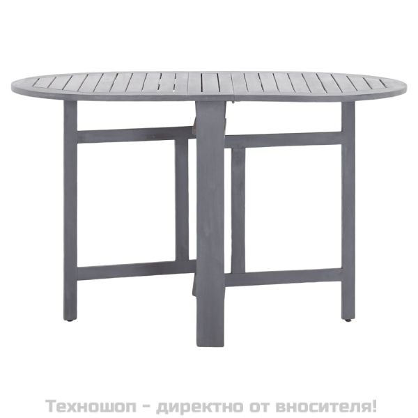 Градинска маса, сива, 120x70x74 см, акация масив