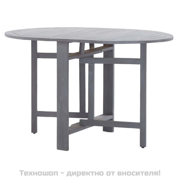 Градинска маса, сива, 120x70x74 см, акация масив