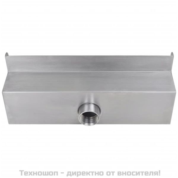 Правоъгълен фонтан за басейн, LED, неръждаема стомана, 30 см