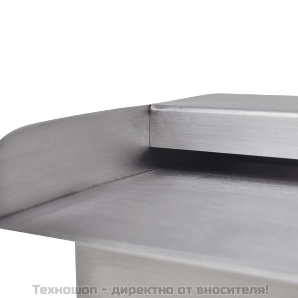 Правоъгълен фонтан за басейн, LED, неръждаема стомана, 30 см