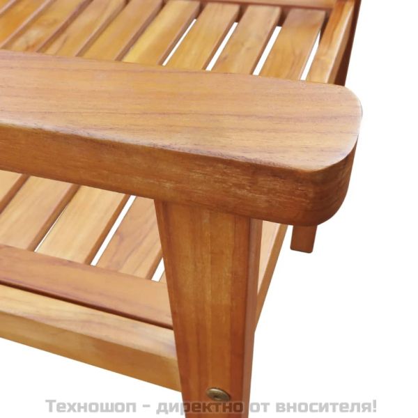 Градински столове, 2 бр, акация масив, кафяви