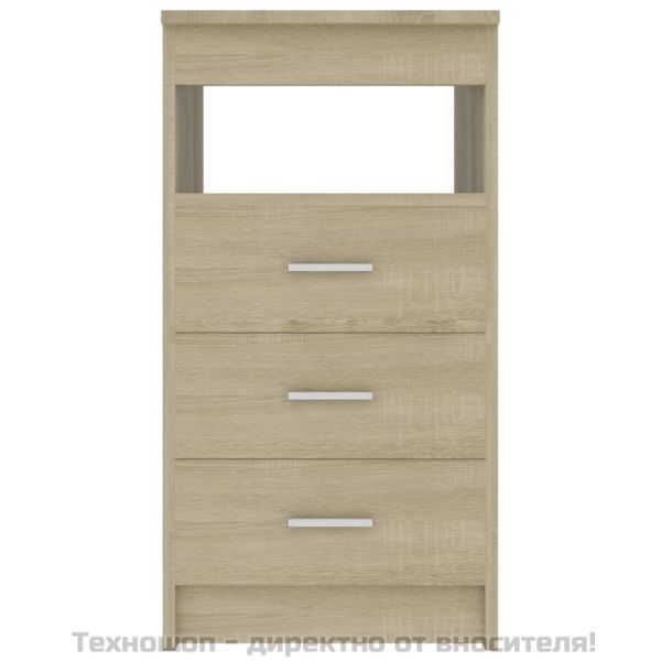 Шкаф с чекмеджета, сонома дъб, 40x50x76 см, инженерна дървесина