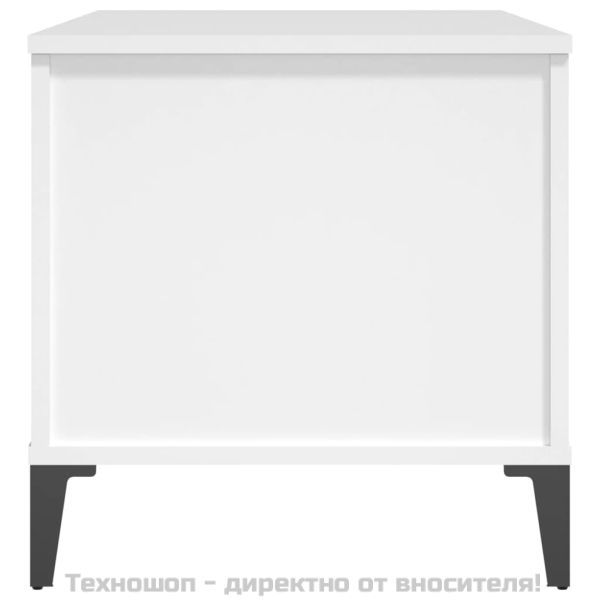 Кафе маса, бяла, 90x44,5x45 см, инженерно дърво