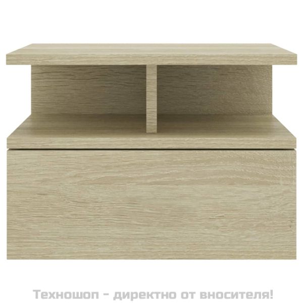 Нощни шкафчета за стена, 2 бр, дъб сонома, 40x31x27 см