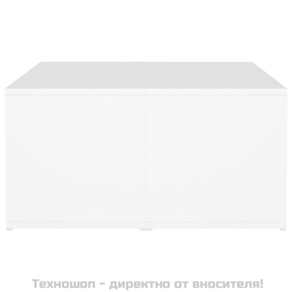 Маси за кафе, 4 бр, бели, 33x33x33 см, инженерно дърво