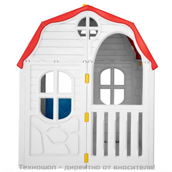 Сгъваема детска къща за игра с подвижна врата и прозорци