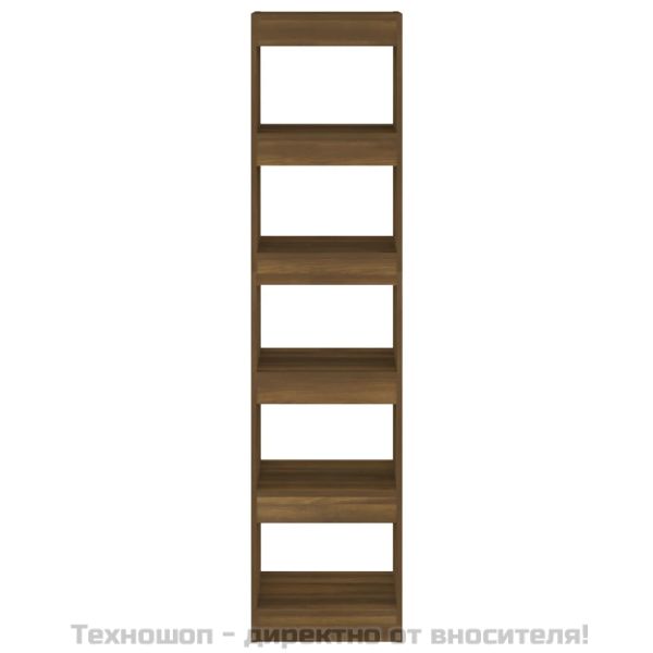 Библиотека/разделител за стая, кафяв дъб, 40x30x166 см