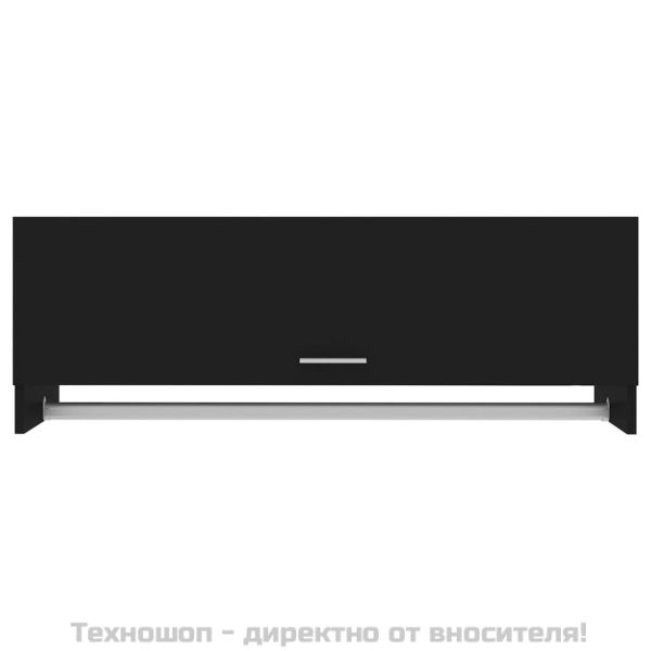 Гардероб, черен, 100x32,5x35 см, инженерно дърво