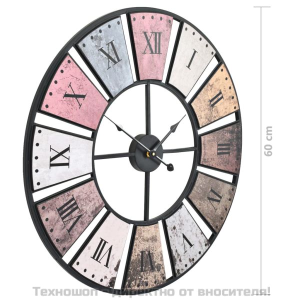 Винтидж стенен кварцов часовник, 60 см, XXL