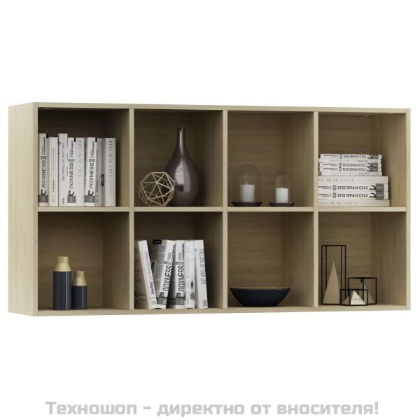 Библиотека/бюфет, дъб сонома, 66x30x130 см, инженерно дърво