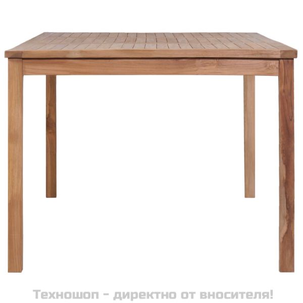 Градински комплект за хранене, 9 части, 200x100 см, масивно тиково дърво