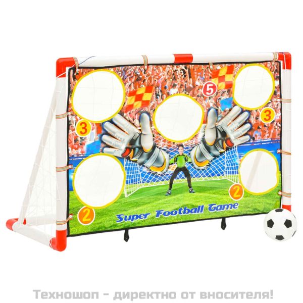 Комплект детска футболна врата, стена за голове, 120x51x77,5 см