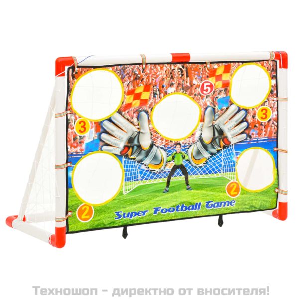 Комплект детска футболна врата, стена за голове, 120x51x77,5 см