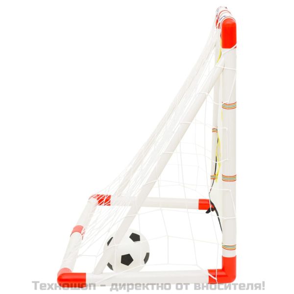 Комплект детска футболна врата, стена за голове, 120x51x77,5 см