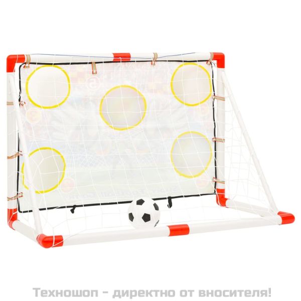 Комплект детска футболна врата, стена за голове, 120x51x77,5 см