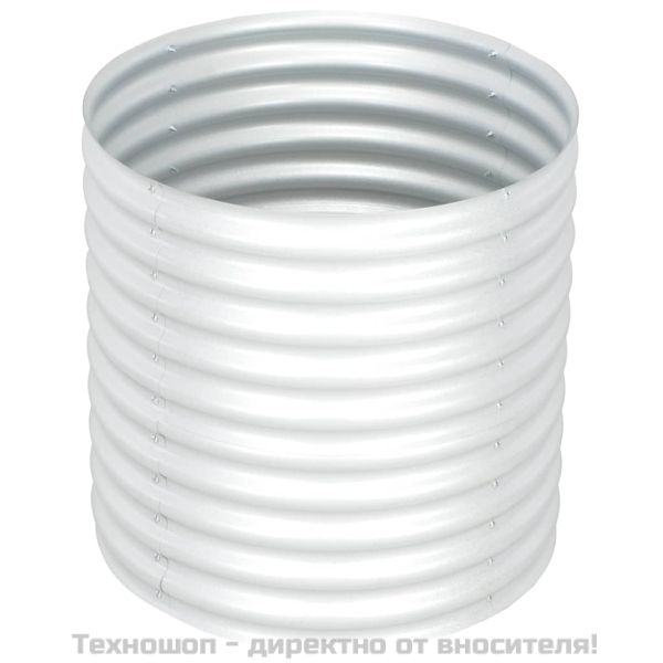 Градинска висока леха 80x80x81 см поцинкована стомана сребриста