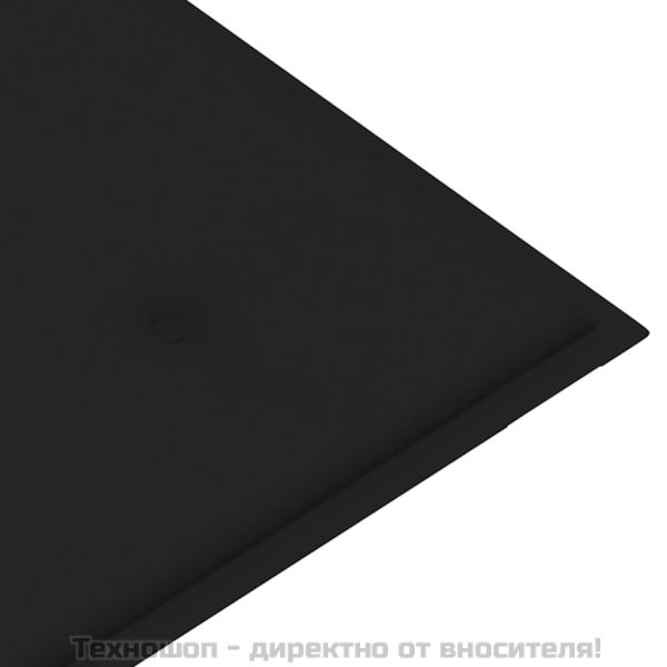Възглавница за градинска пейка черна 120x50x4 см оксфорд плат