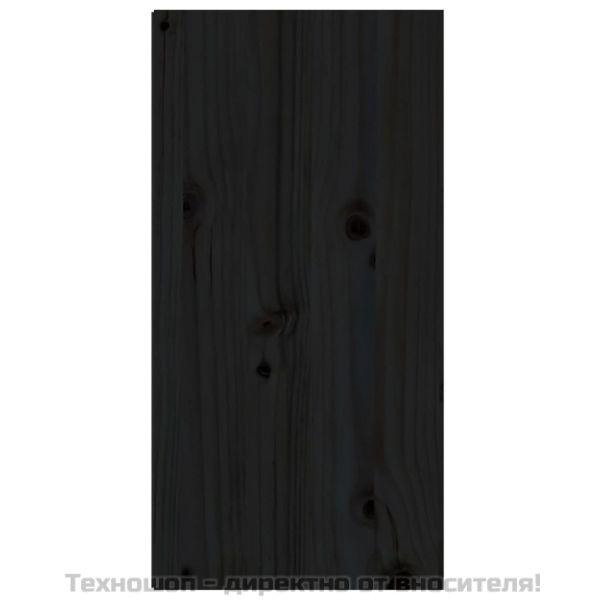 Стенни шкафове, 2 бр, черни, 30x30x60 см, бор масив