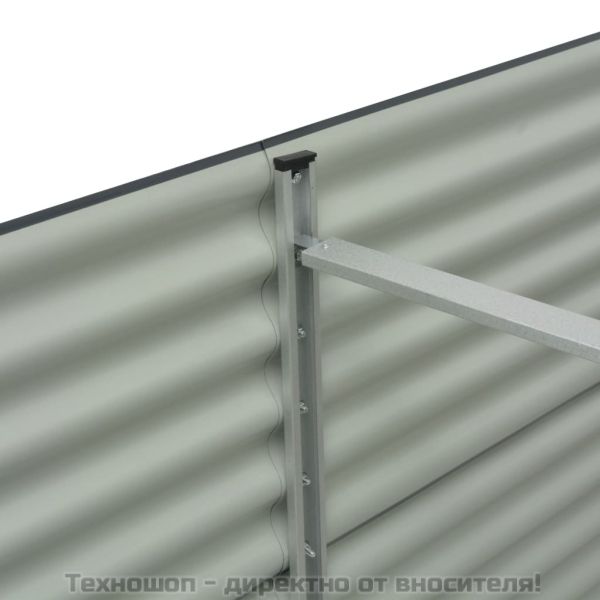 Градинска висока леха 320x80x81 см поцинкована стомана сива