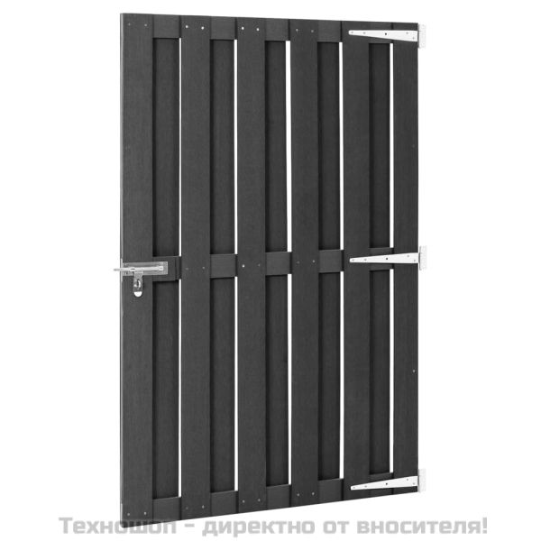 Градинска порта, WPC, 100x150 см, сива