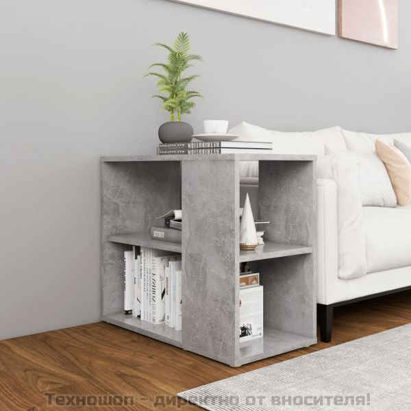 Страничен шкаф, бетонно сив, 60x30x50 см, ПДЧ