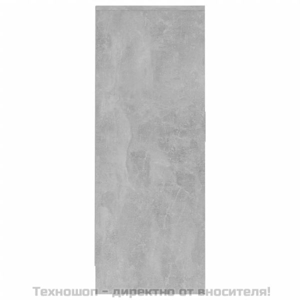 Шкаф за обувки, бетонно сив, 60x35x92 см, инженерно дърво