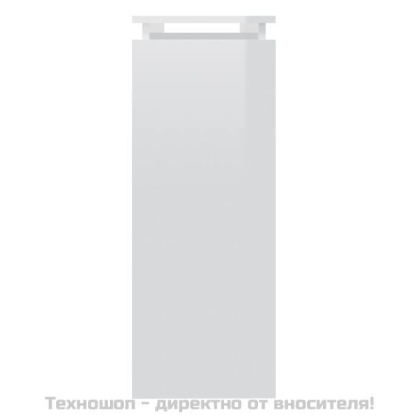 Конзолна маса, бял гланц, 102x30x80 см, инженерно дърво