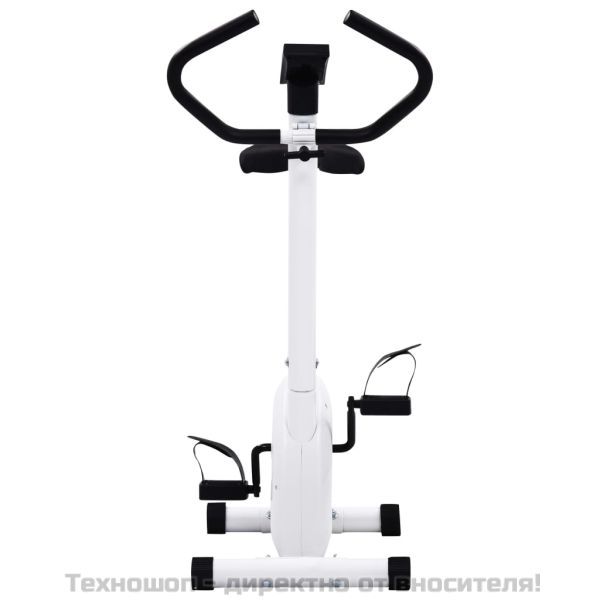 Велоергометър с ремъчно задвижване, бял