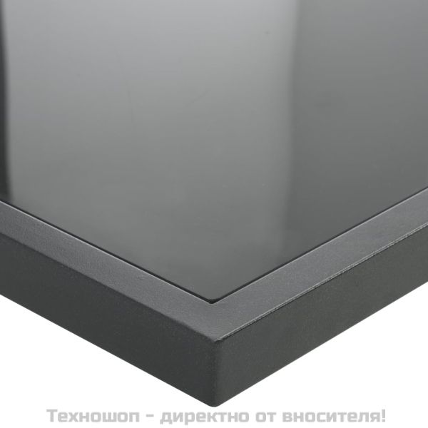 Градински комплект с възглавници, 7 части, полиратан, черен