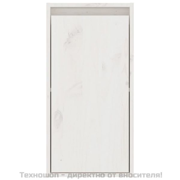 Стенни шкафове, 2 бр, бели, 30x30x60 см, бор масив