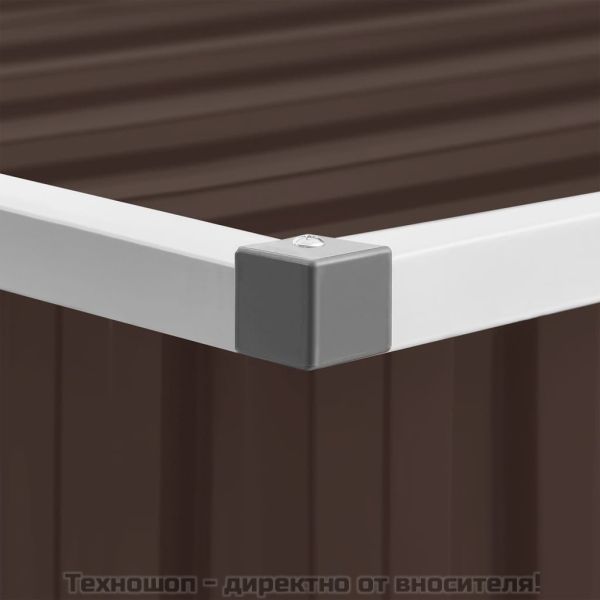 Градинска кутия за съхранение, кафява, 109x67x65 см