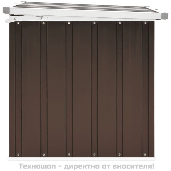 Градинска кутия за съхранение, кафява, 109x67x65 см