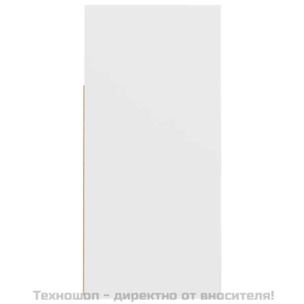 Сайдборд с LED светлини, бял, 80x35x75 см