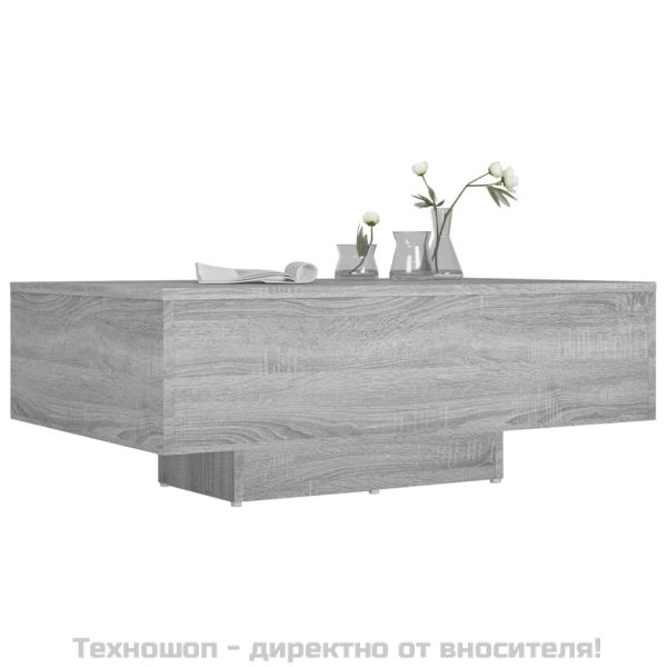 Кафе маса, сив сонома, 85x55x31 см, инженерно дърво