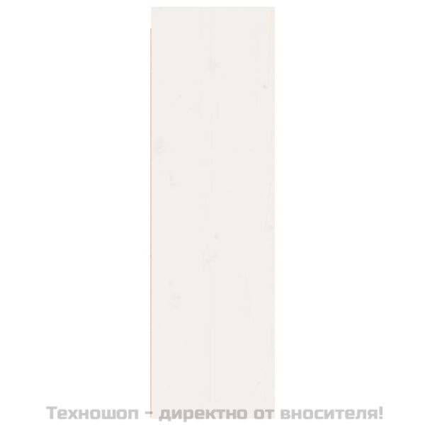 Стенен шкаф, бял, 30x30x100 см, бор масив