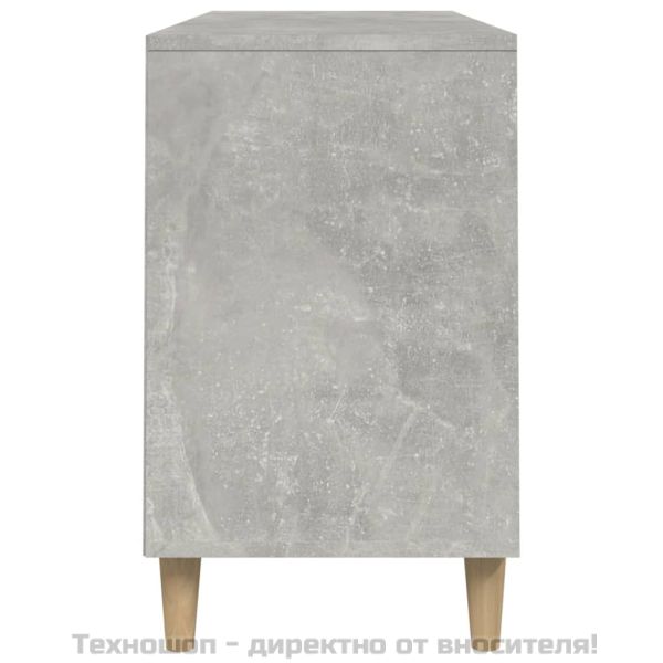Шкаф за обувки, бетонно сив, 102x36x60 см, инженерно дърво