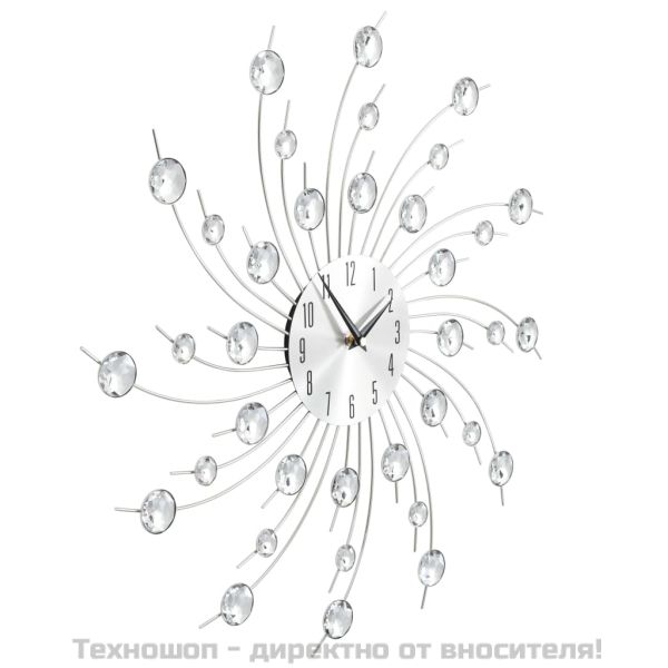 Стенен часовник с кварцов механизъм, модерен дизайн, 50 см