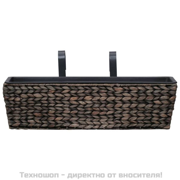 Кашпи, 2 бр, воден хиацинт, кафяв